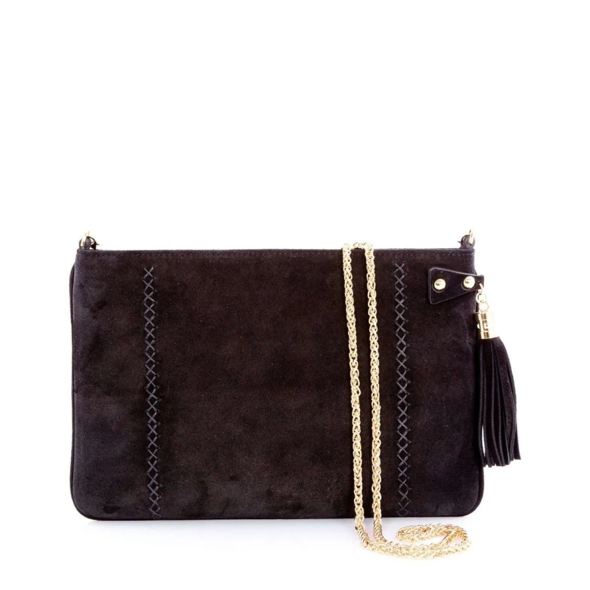 Suede Leather Clutch Evening Bag