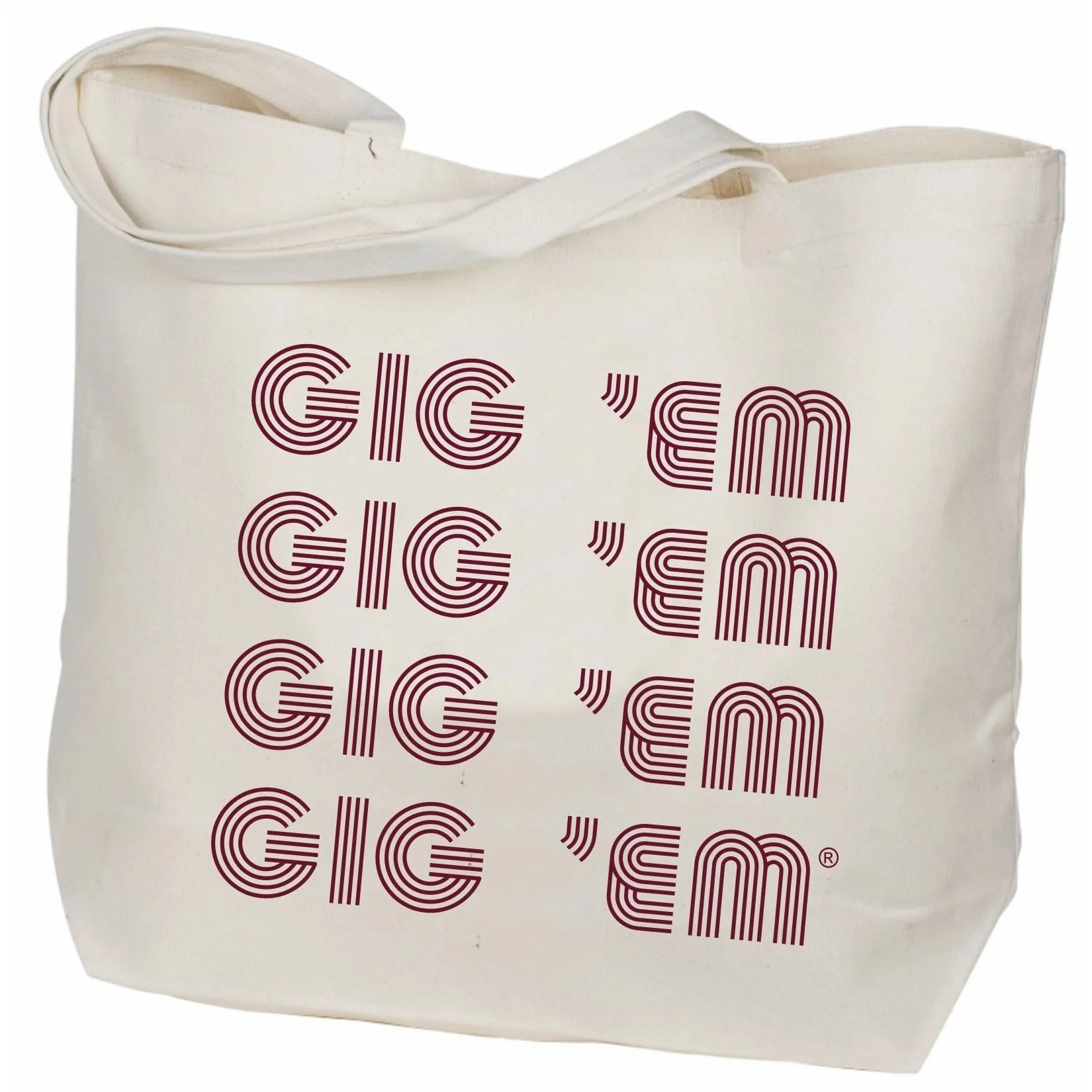 Texas A & M - College University Swag - Retro Canvas Tote Bag