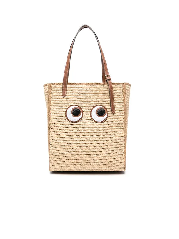 Tote Small Eyes in Natural Raffia