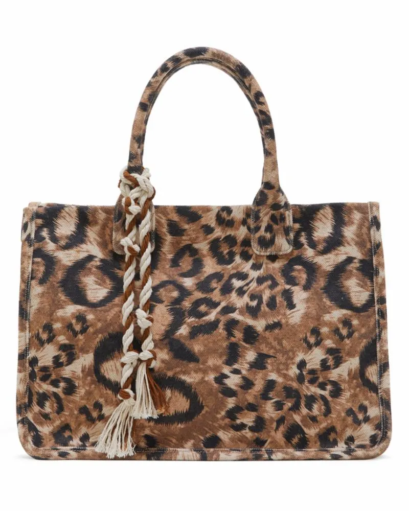 Vince Camuto Handbag ORLA TOTE NATURAL/STROKEY LEOPARD PRINTE