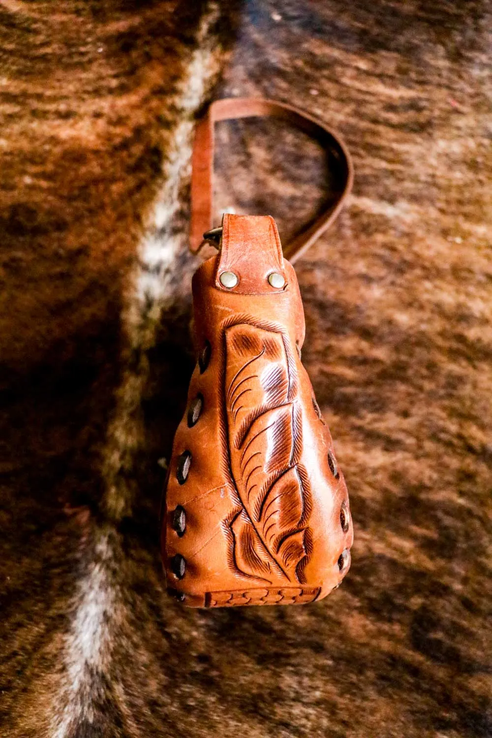 Vintage Tooled Leather Western Horse Purse