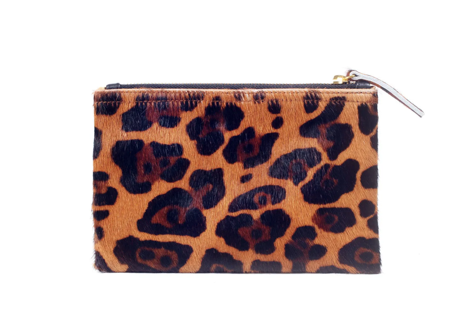 Wallet Clutch-Leopard Genuine Calf Hair Leather