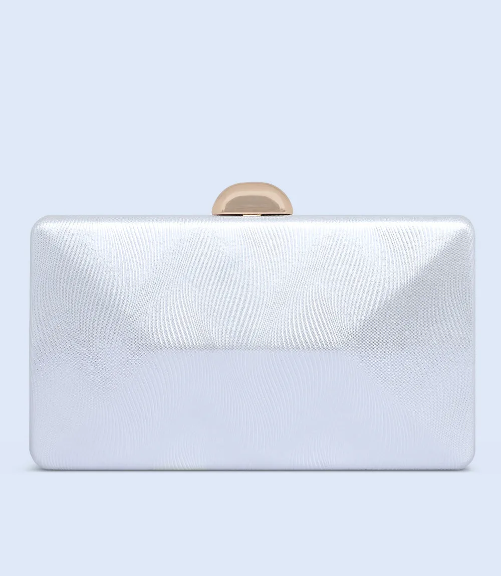 WB2502-SILVER-Women Snazzy Clutch