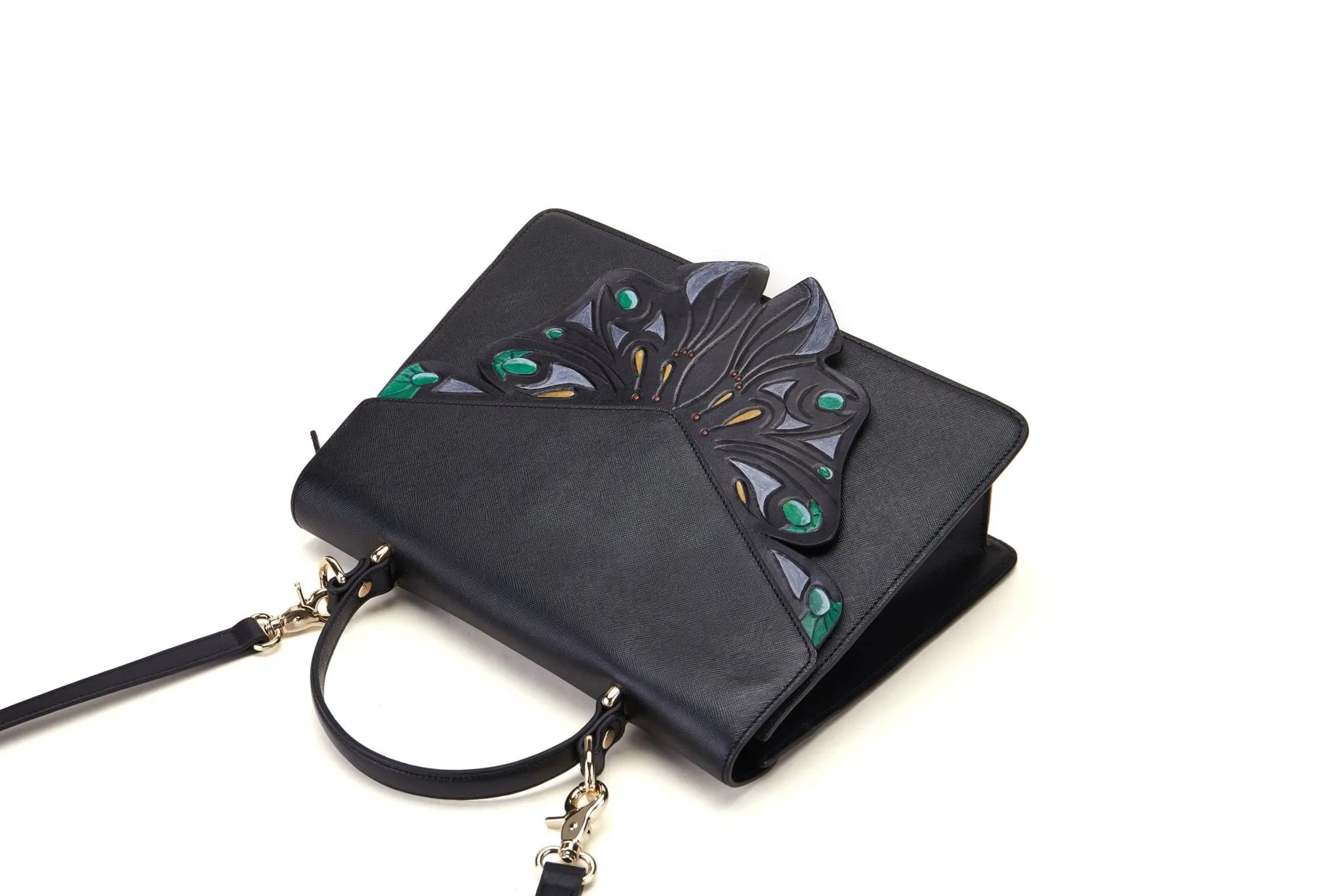 Wings Black Shoulder Bag