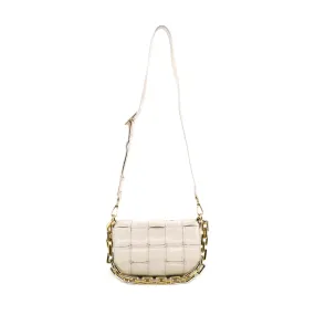 Woven Crossbody Chain Bag